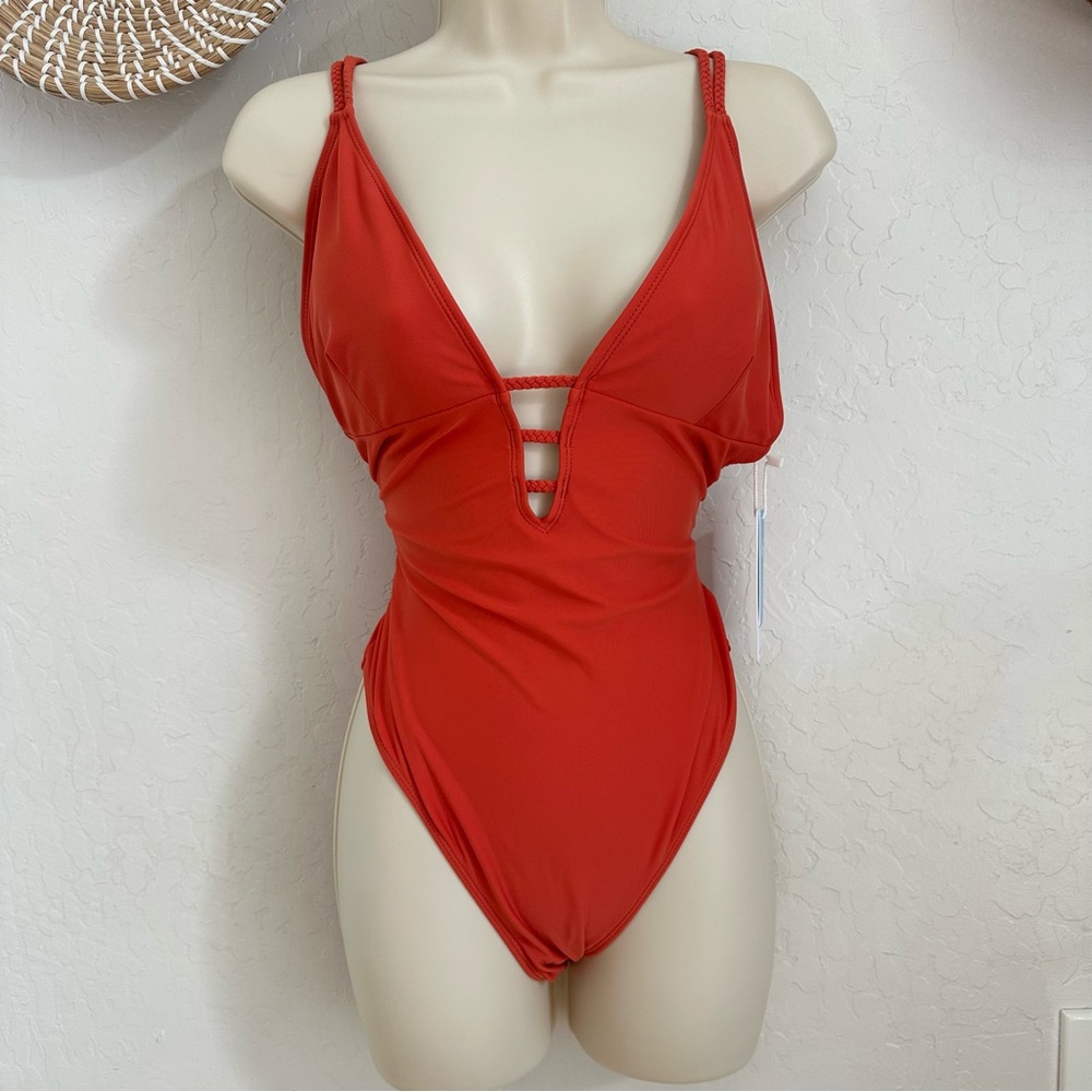 NWT Cupshe Orange One-Piece Swimsuit. Size Medium